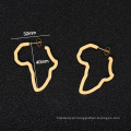 Shangjie Oem Aretes de Mujer Brincos de aço inoxidável de ouro Jewelelry mais recentes tendções de tendências Africa Mapa Brincos de ouro